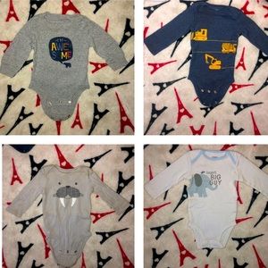 4 piece boys winter onesies